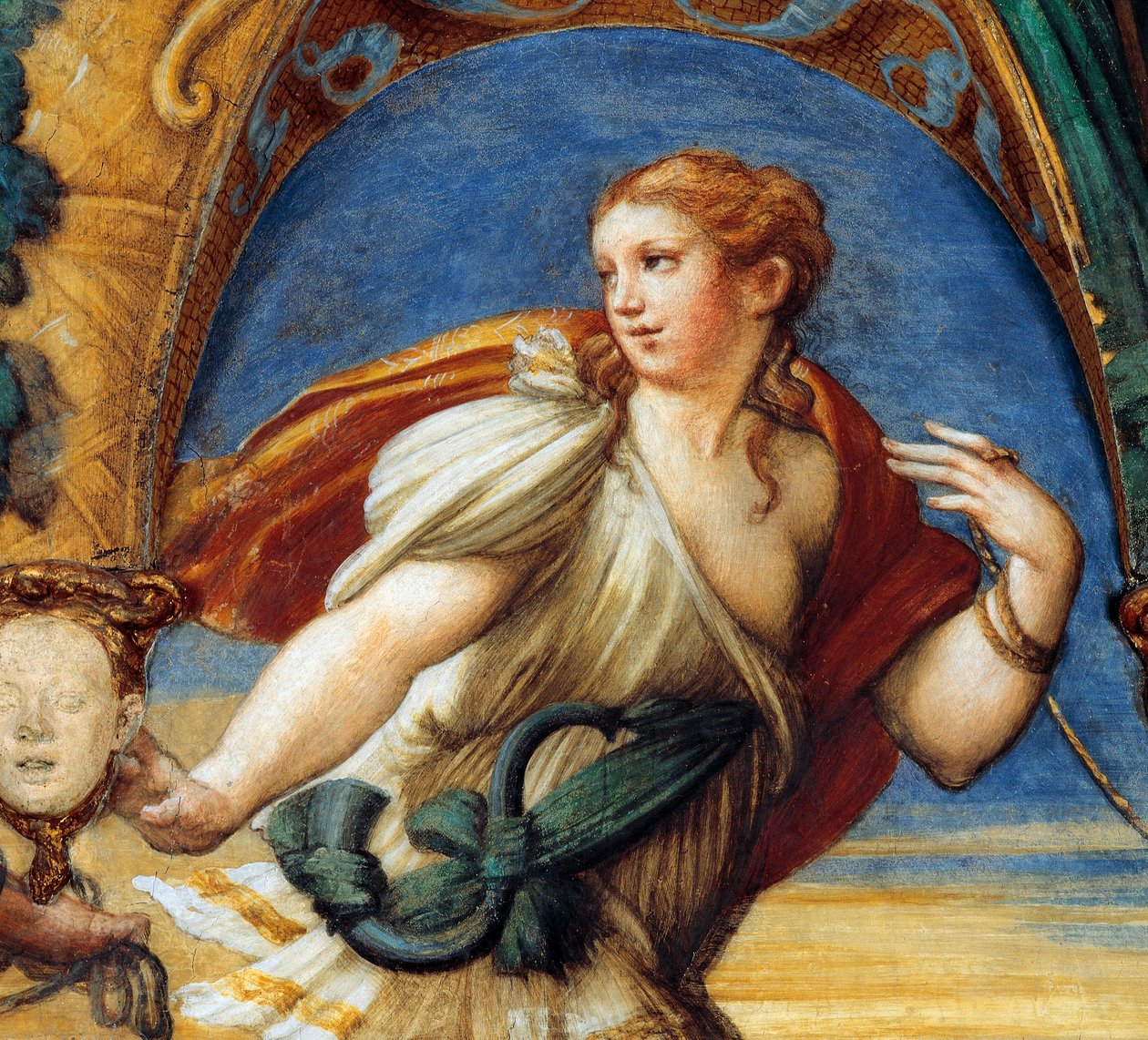 Actaeon met vrouwelijke kenmerken, uit de mythe van Diana en Actaeon door Parmigianino
