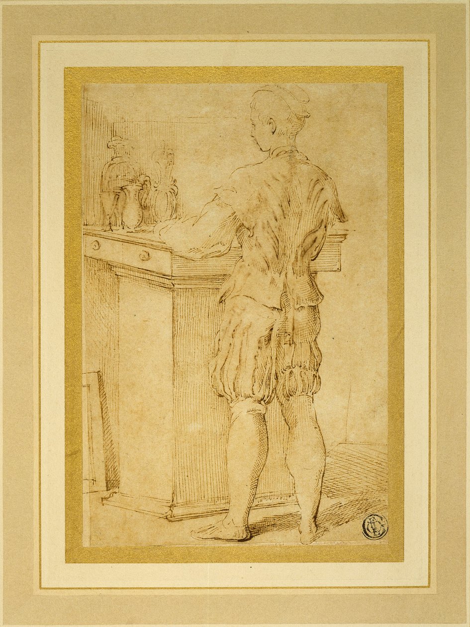 Page serveert wijn of De schildersleerling door Parmigianino
