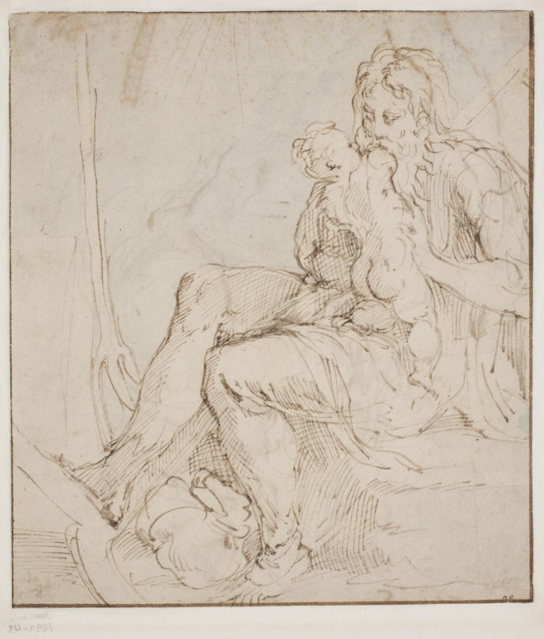 Saturnus/Kronos verslindt een van zijn kinderen door Parmigianino