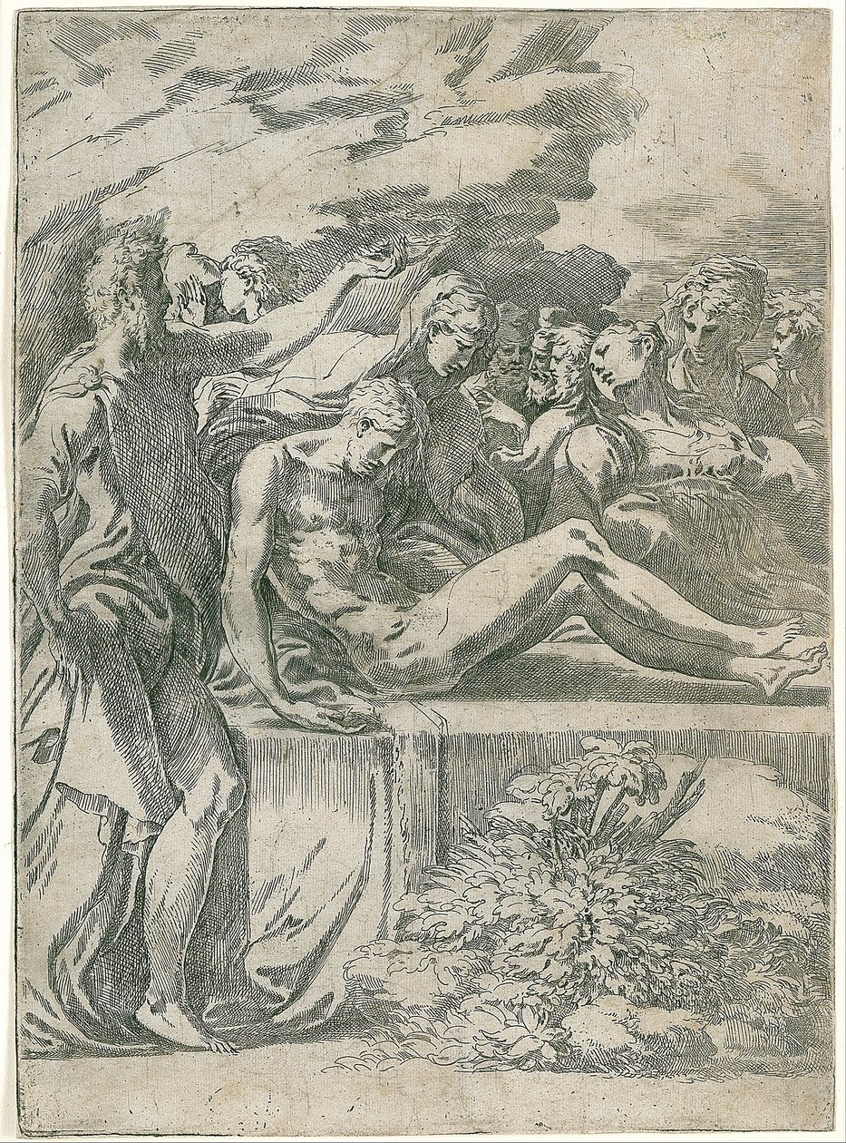 De graflegging van Christus door Parmigianino