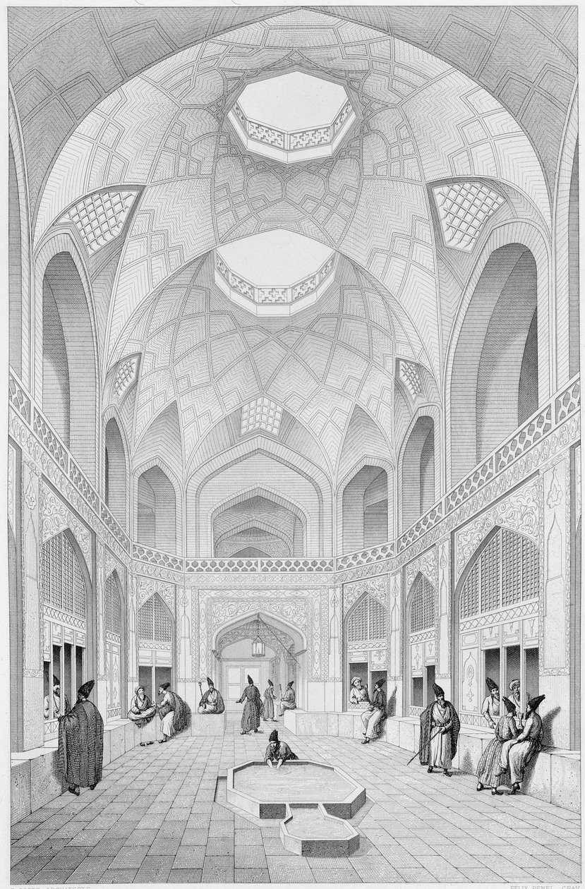 Adji Seid Hussein Bazaar, in Kashan, uit 