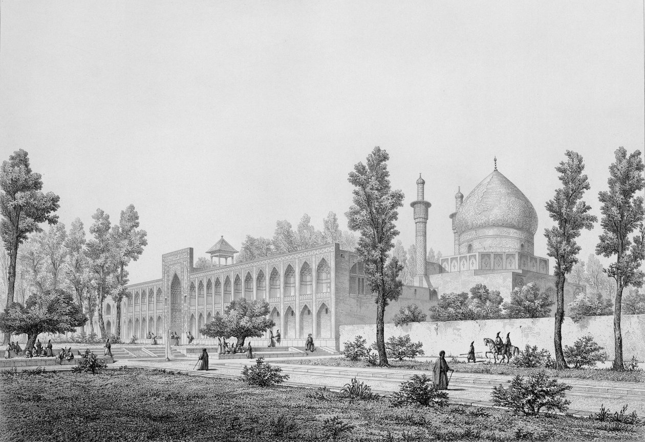 Madrasa-yi Masjid-i Shah Sultan Hussein, in Isfahan, uit 