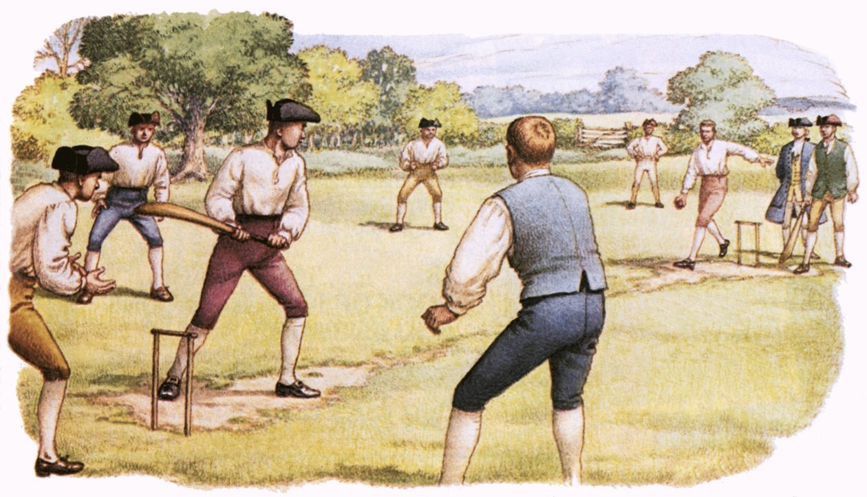 Cricket, zoals gespeeld in de 18e eeuw door Pat (1907 95) Nicolle
