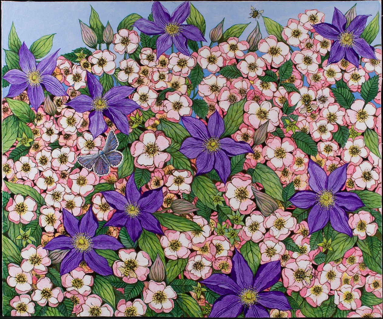 Een paarse vlek, 2011 (acryl op calico) door Pat Scott