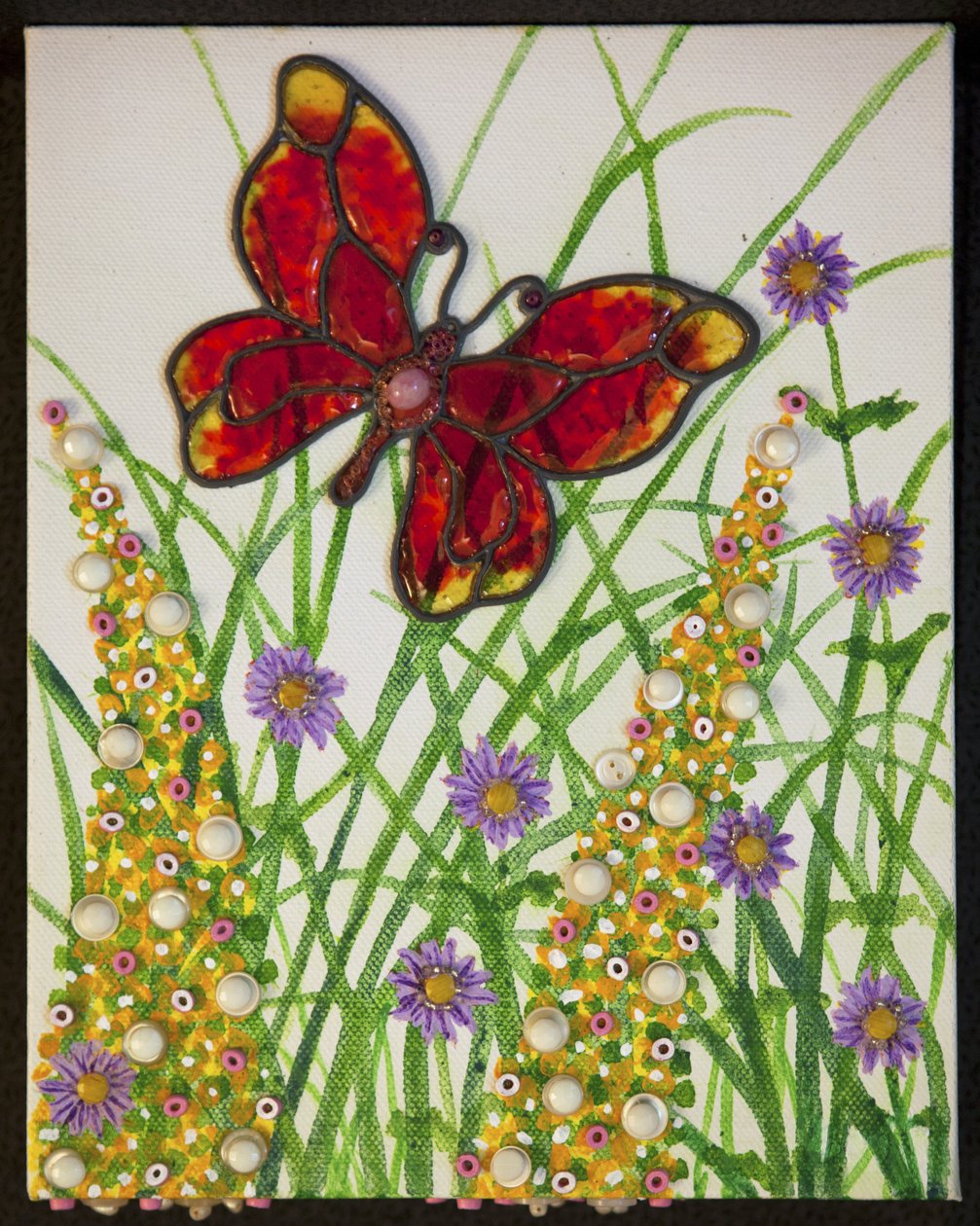 Vlinders, Rood  Geel, 2016 door Pat Scott
