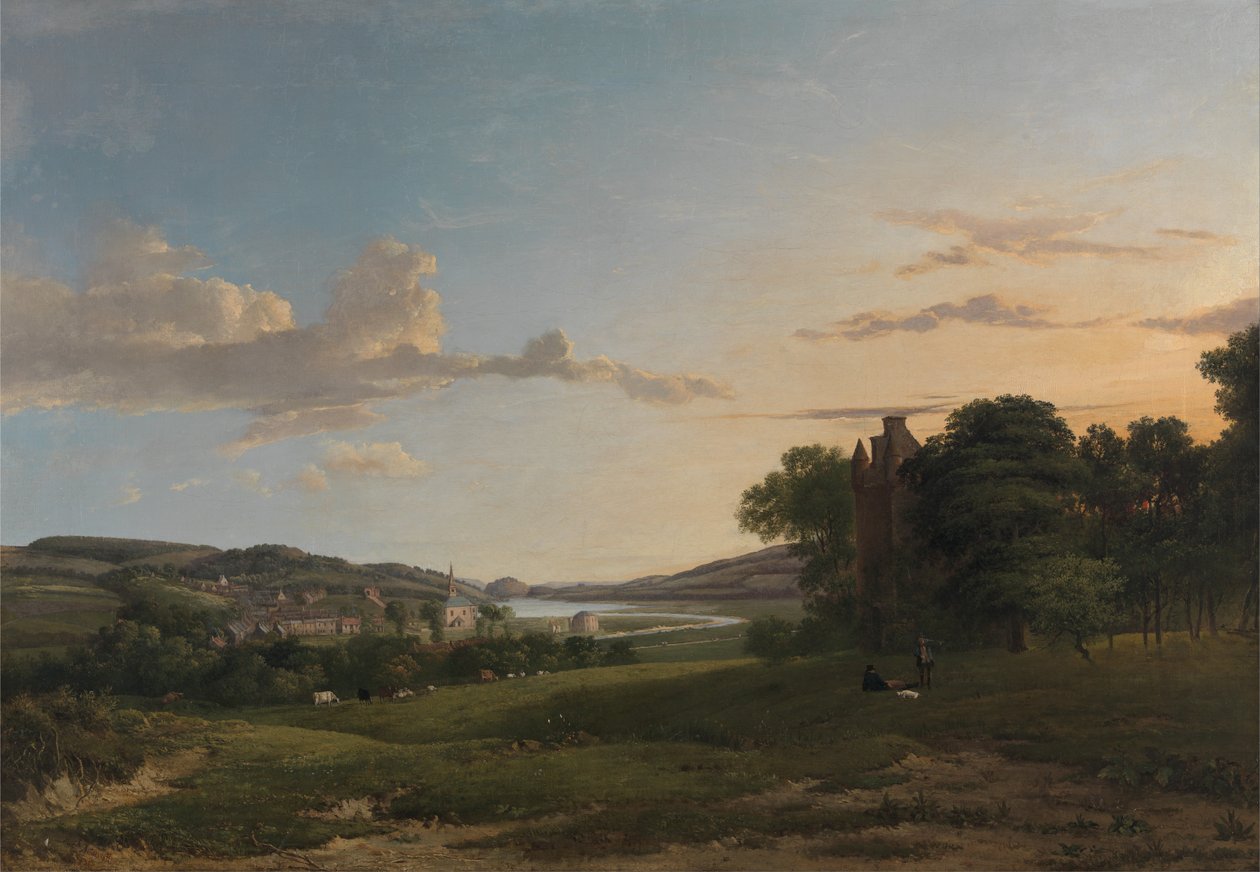 Een Uitzicht op Cessford en het Dorp Caverton, Roxboroughshire in de Verte door Patrick Nasmyth