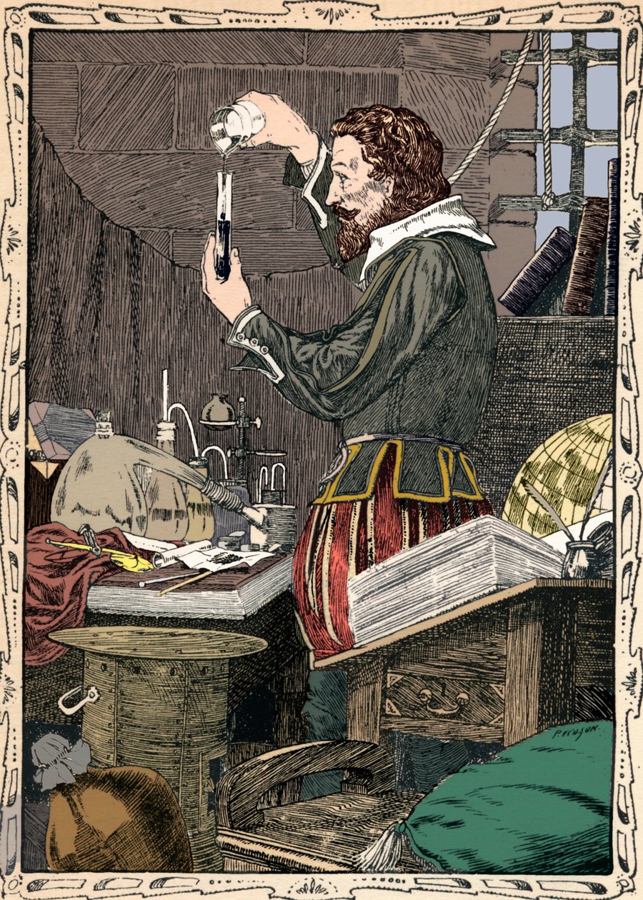 Guy Fawkes Bereidt de Langzame Lont voor, 1902 door Patten Wilson