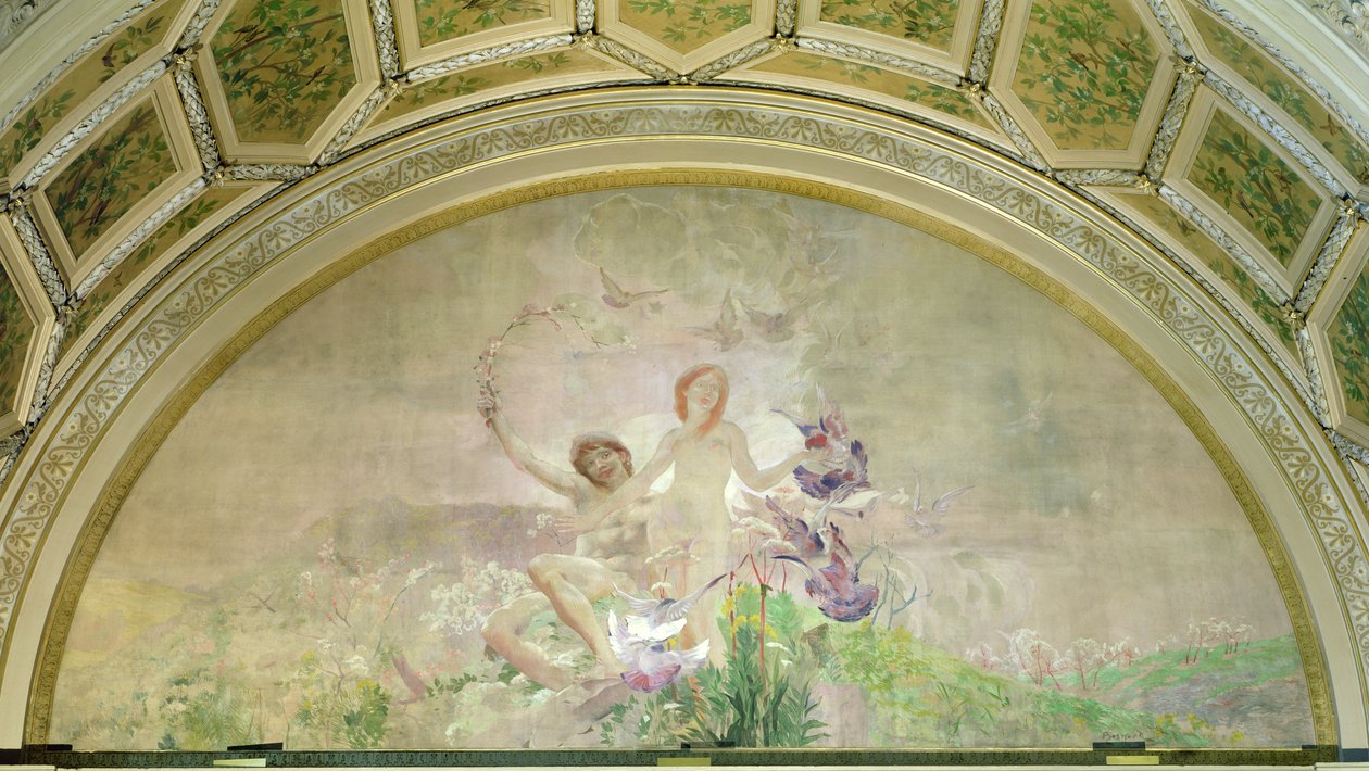 Jeugd, uit De drie leeftijden van de mens, 1887 (muurschildering) door Paul Albert Besnard