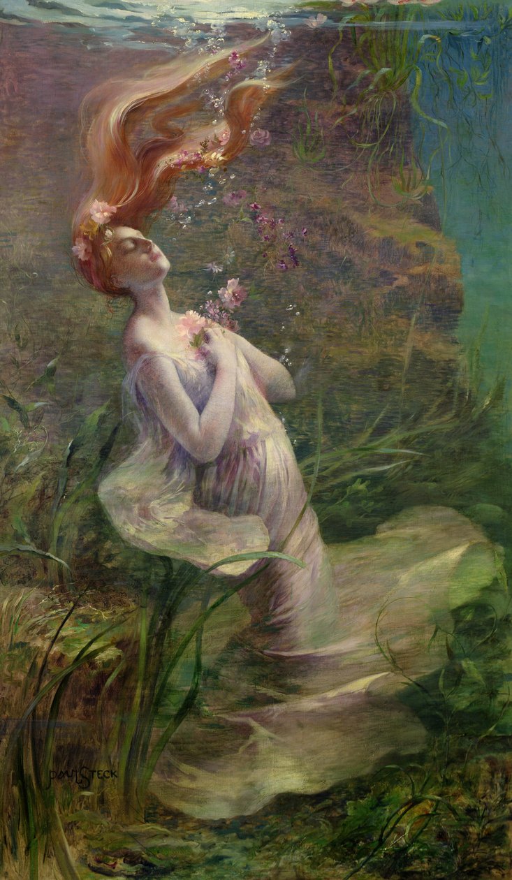 Ophelia Verdrinkt, 1895 door Paul Albert Steck