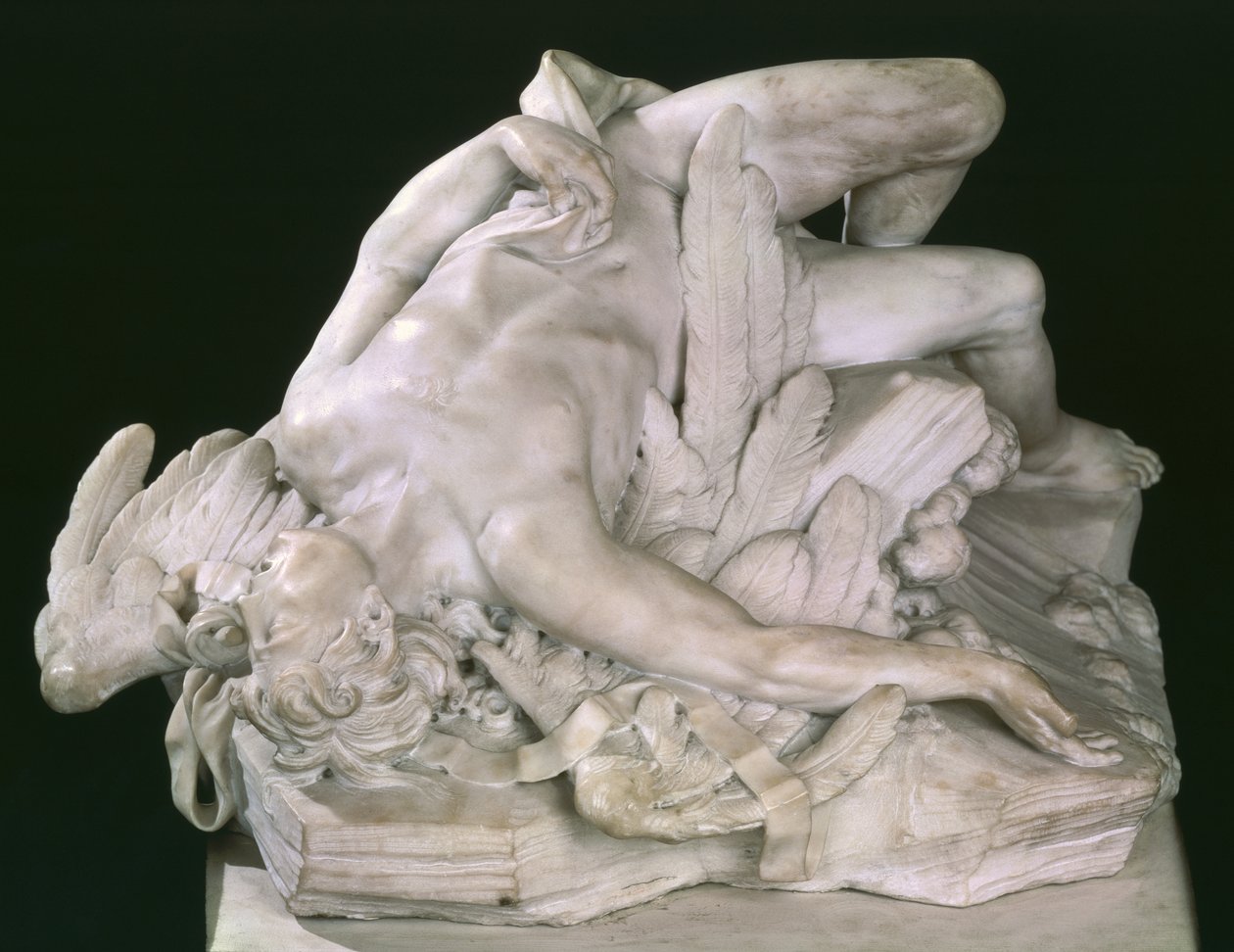 Icarus Vallend, 1743 door Paul Ambroise Slodtz