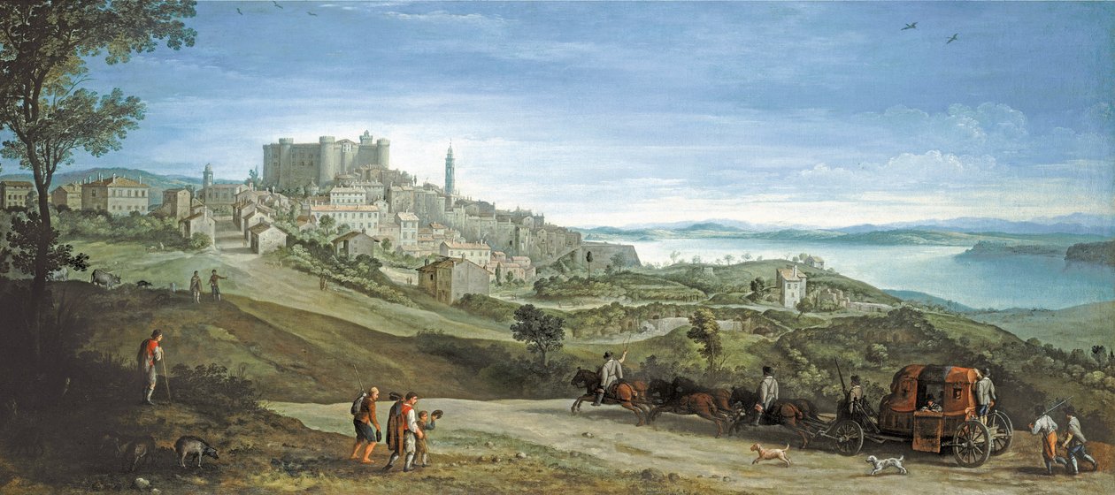 Uitzicht op Bracciano door Paul Bril