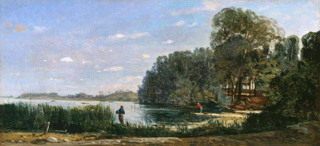 De Oevers van de Seine bij St.-Ouen door Paul Camille Guigou