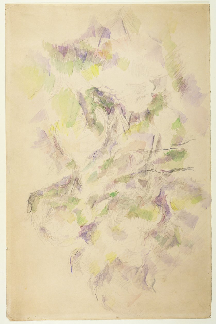 Studie voor bomen door Paul Cézanne