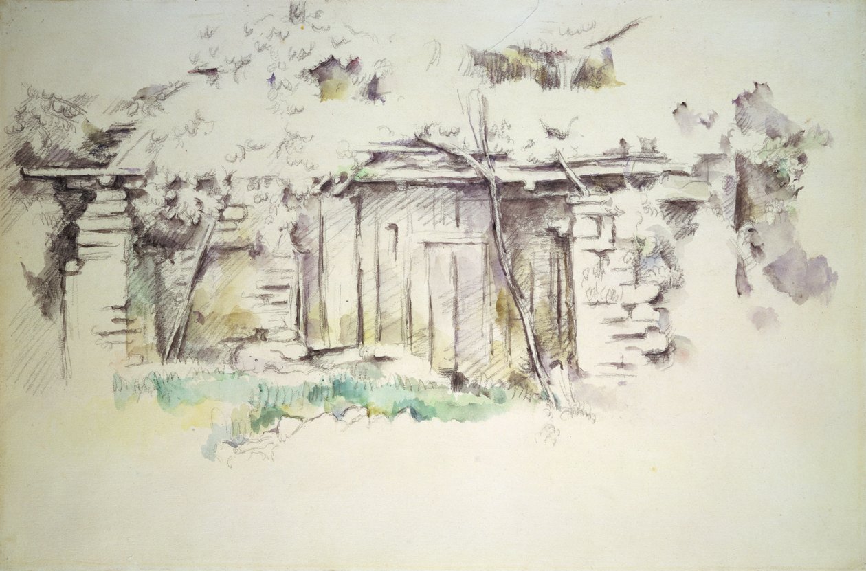 Een schuur door Paul Cézanne