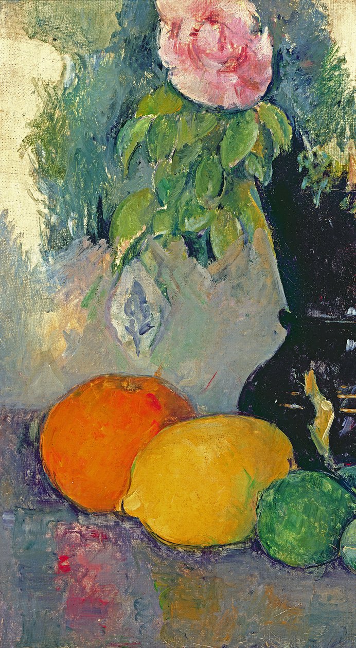 Bloemen en vruchten, c.1880 door Paul Cézanne