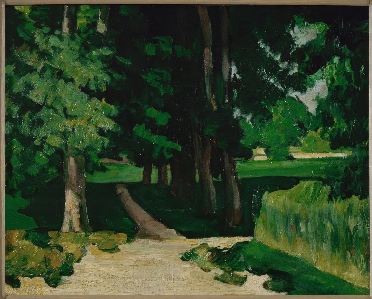 De kastanjelaan bij Jas de Bouffan door Paul Cézanne