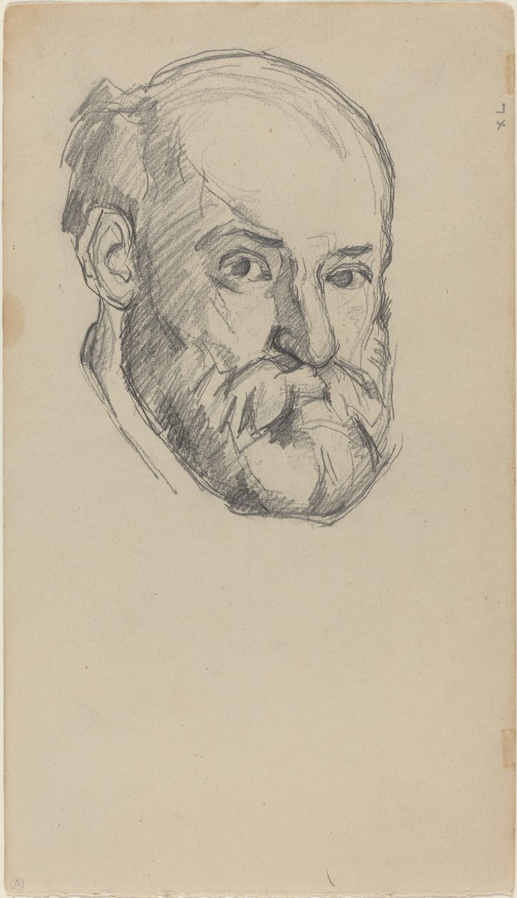 Zelfportret, c.1880-2 door Paul Cézanne