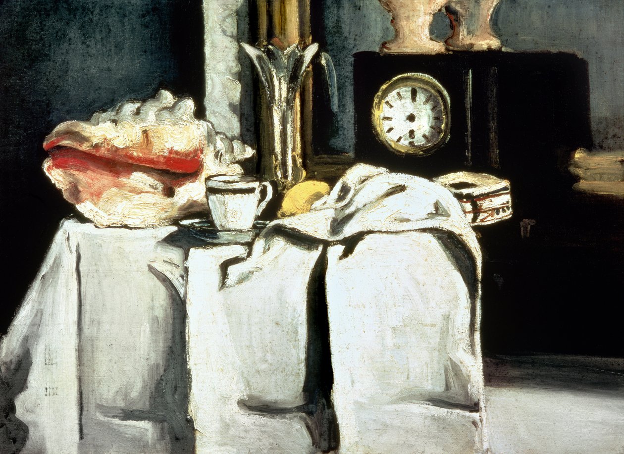 De Zwarte Marmeren Klok, c.1870 door Paul Cézanne