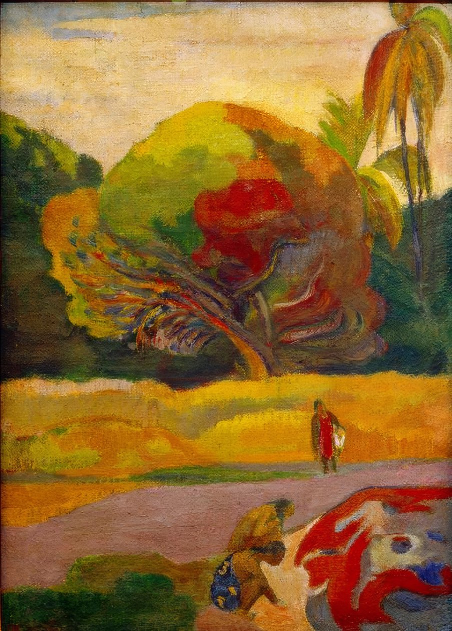 Vrouwen aan de rivier door Paul Gauguin
