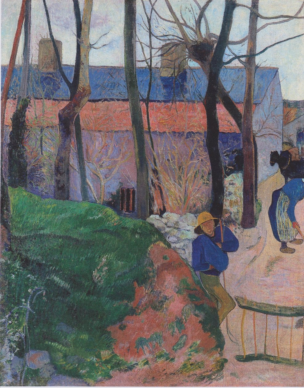 Huizen in Le Pouldu door Paul Gauguin