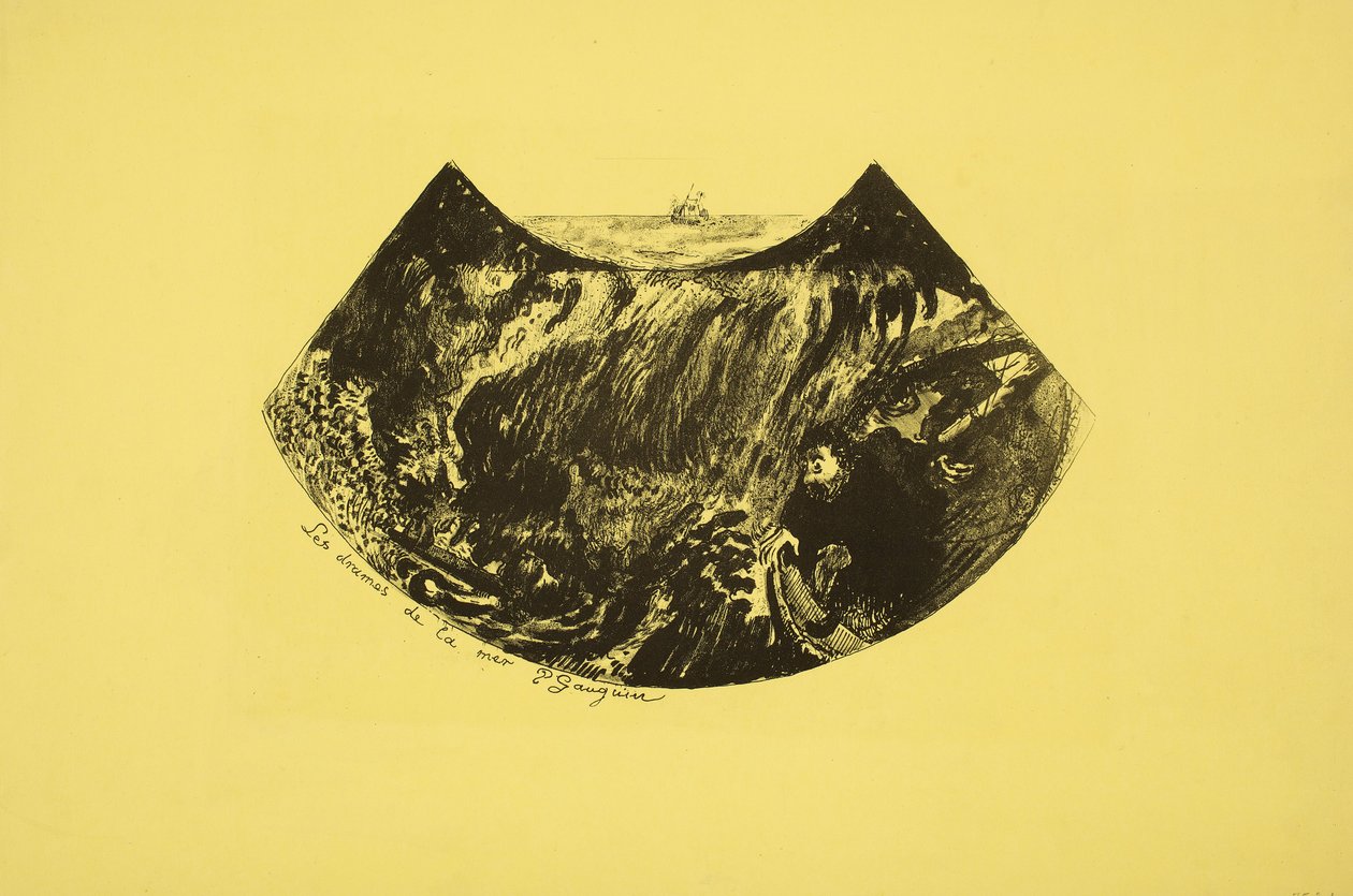 Les Drames de la Mer. -- Une Descente dans le Maelstrom door Paul Gauguin