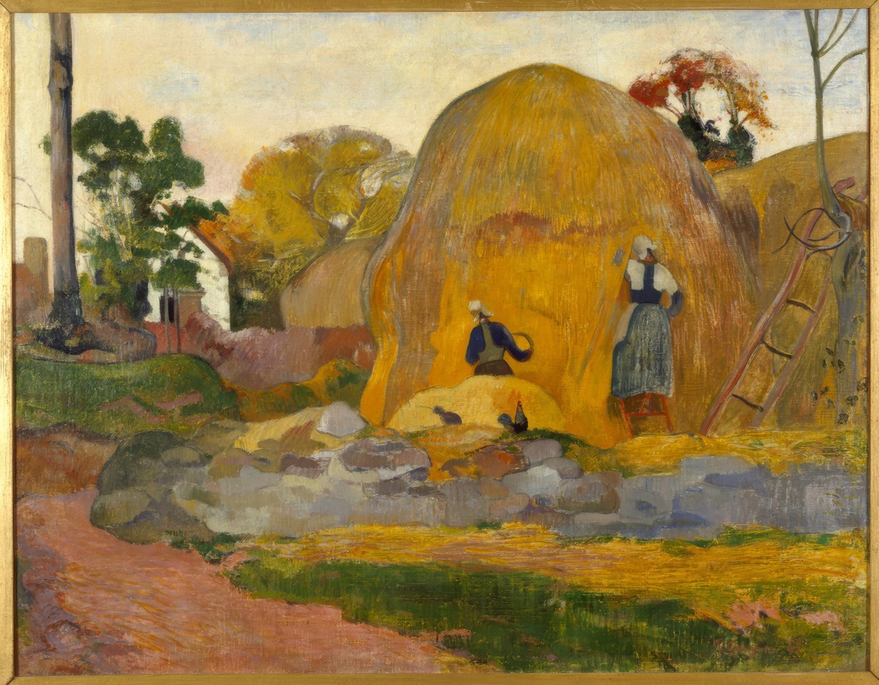 De gele hooibergen of De blonde oogst door Paul Gauguin