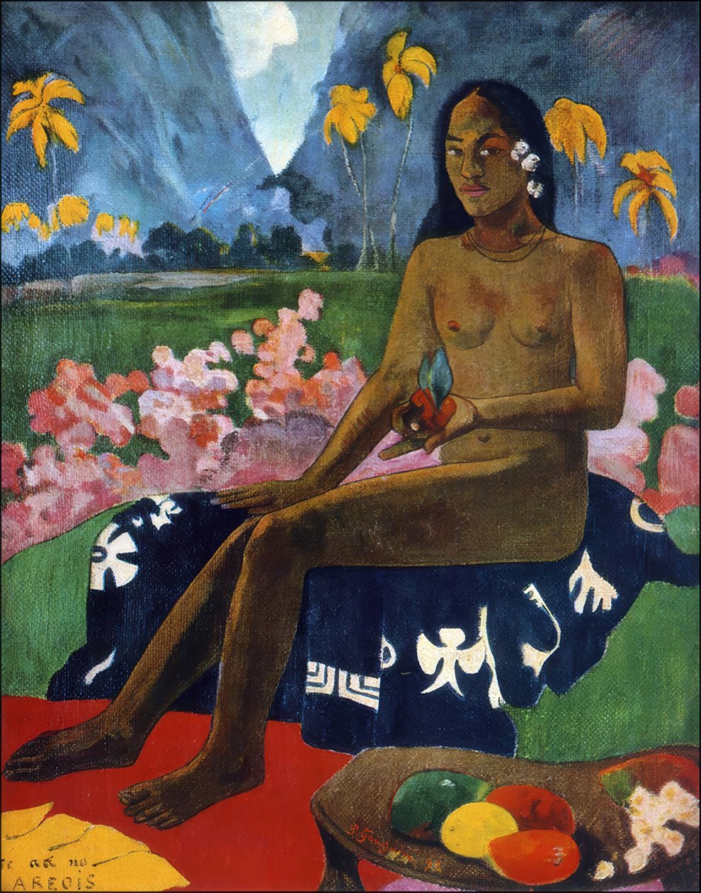 Tahiti: Te Aa No Areois (Het zaad van de Areoi), Paul Gauguin (1892) door Paul Gauguin