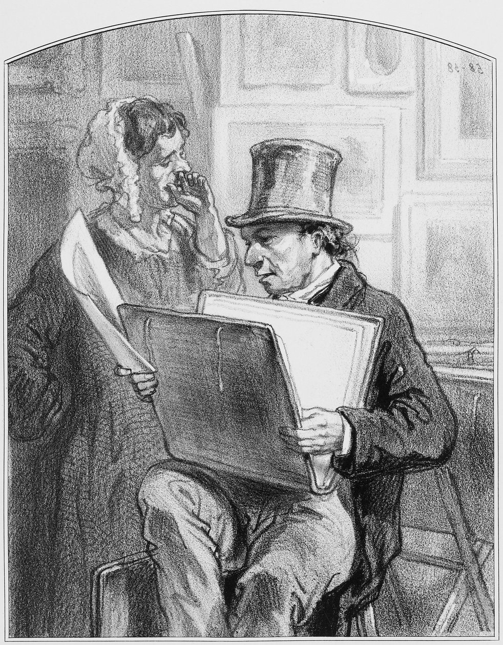 Avant la lettre, Plaat 10 uit Les Toquades, 1858 door Paul Gavarni