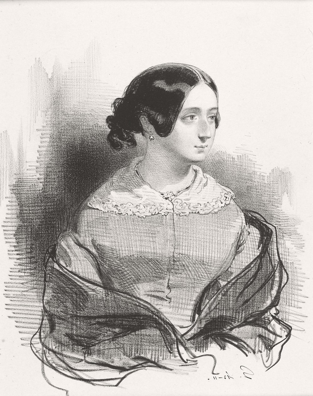 Mevr. Montigny, 1842 door Paul Gavarni