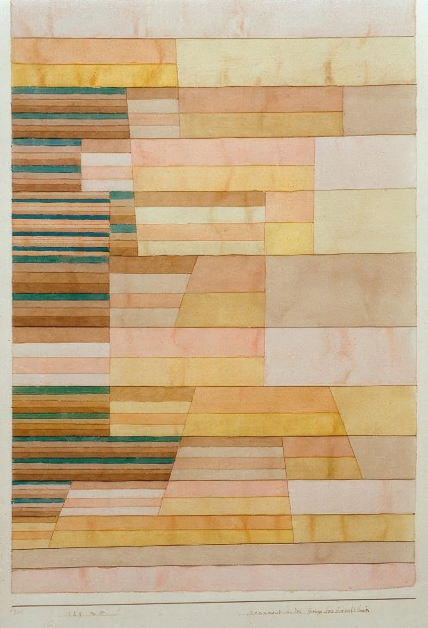 Monument aan de grens van het vruchtbare land door Paul Klee