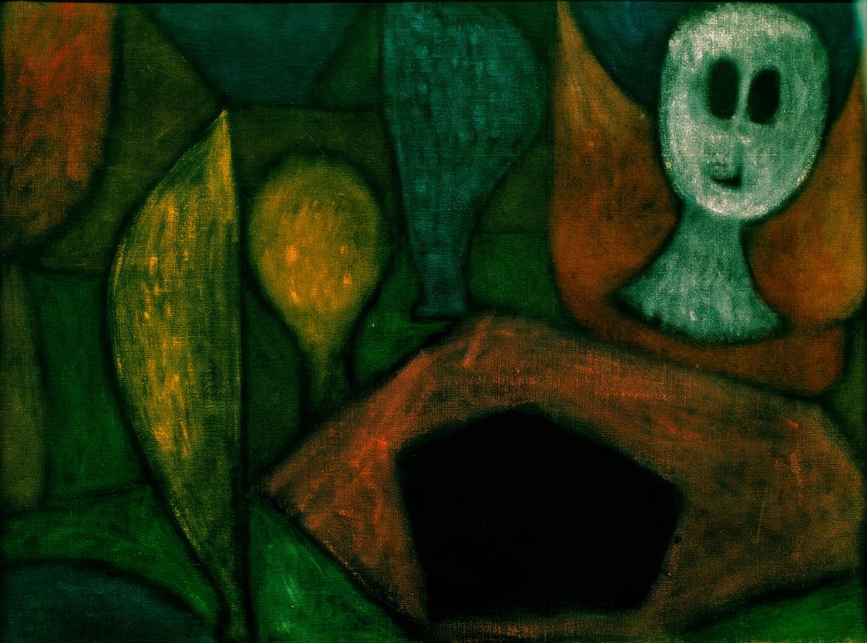 Zonder titel (De engel des doods) door Paul Klee