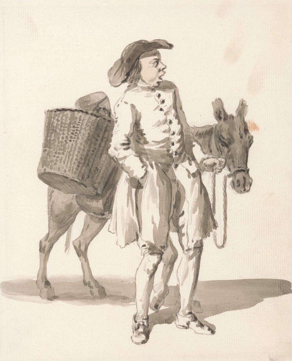 Londense Kreten- Jongen met een Ezel door Paul Sandby