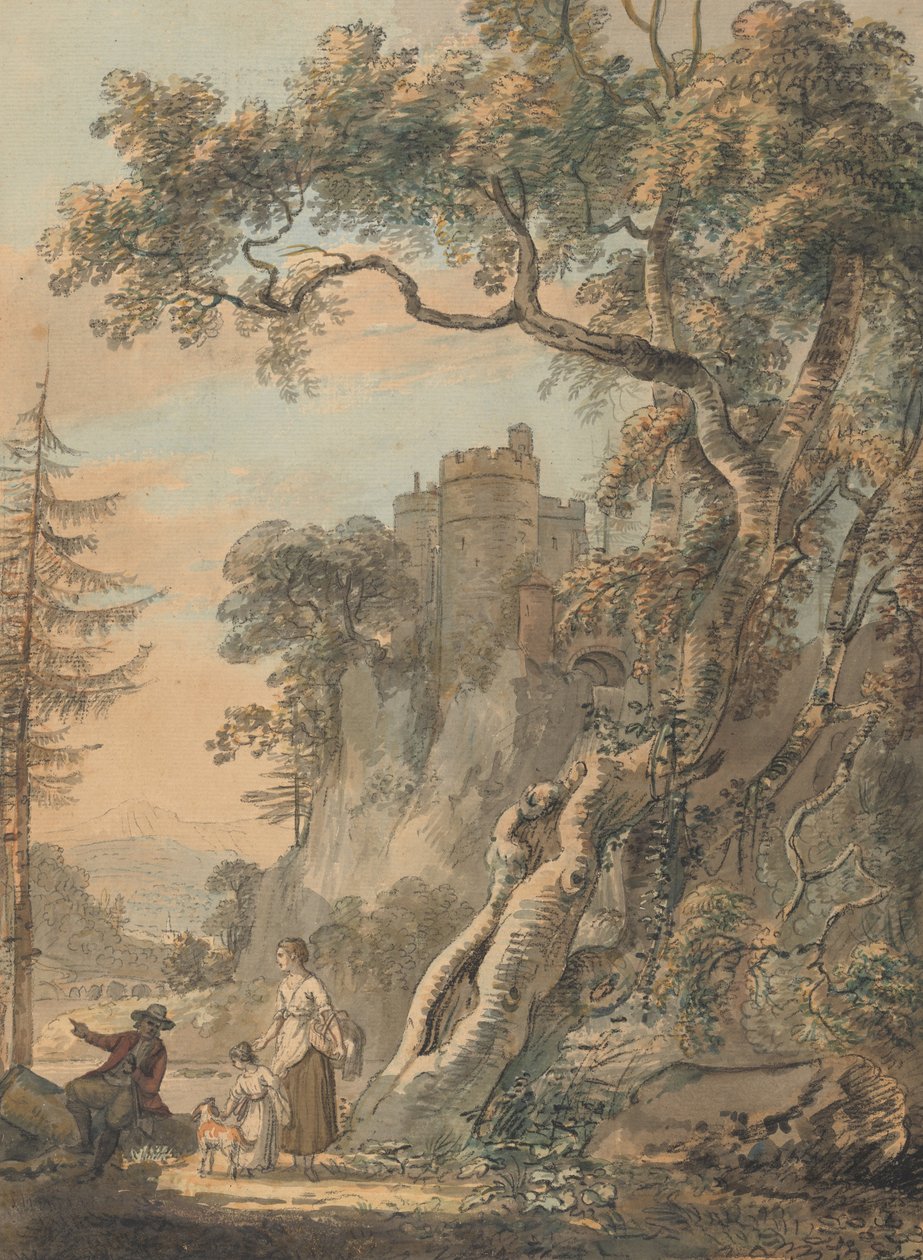 Romantisch landschap door Paul Sandby
