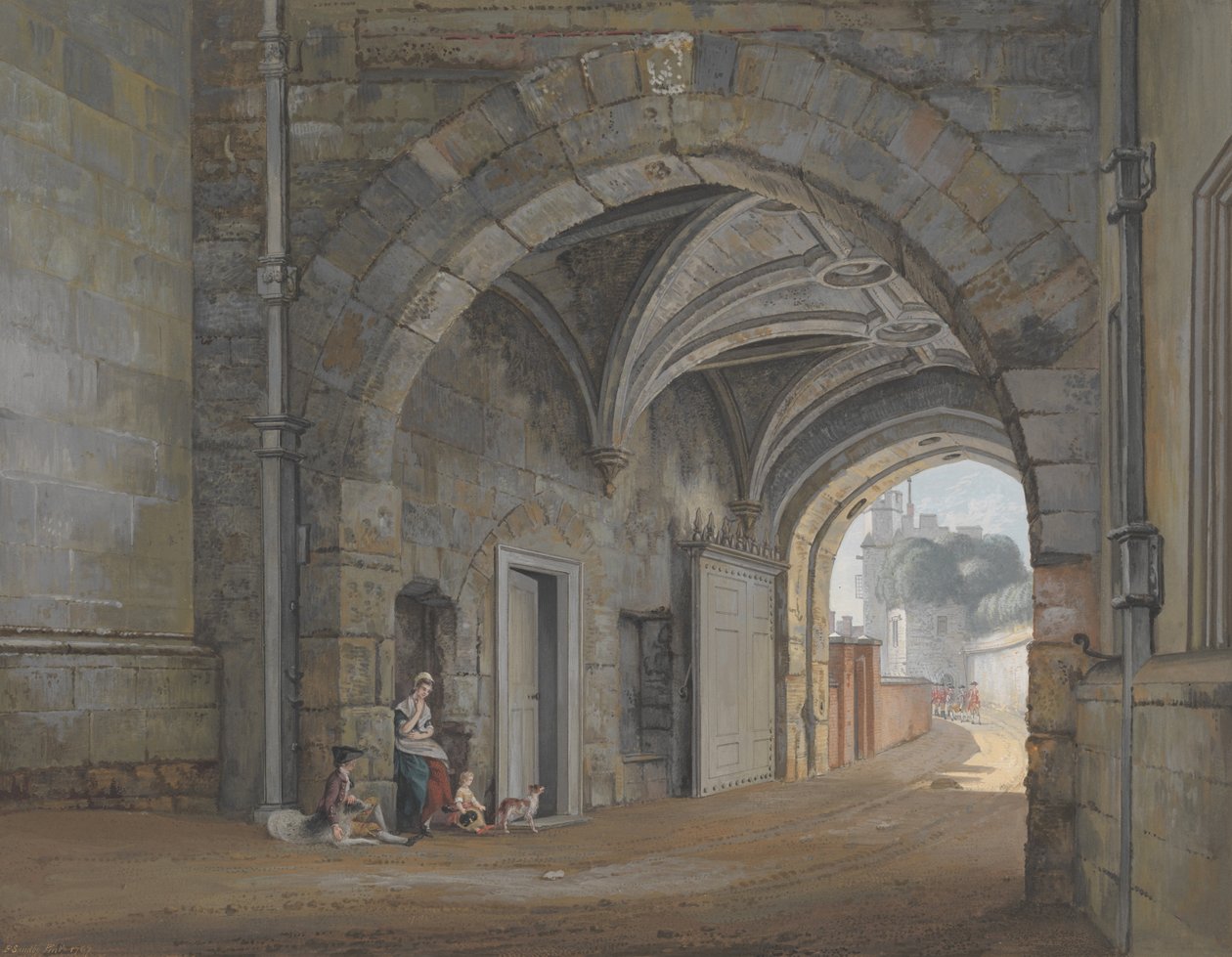 De Poort van Koningin Elizabeth door Paul Sandby