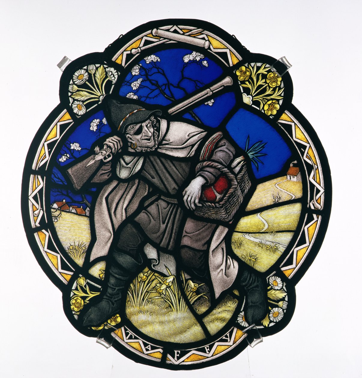 Taffy was een Welshman, glazen paneel, ca. 1930-37 door Paul Vincent Woodroffe