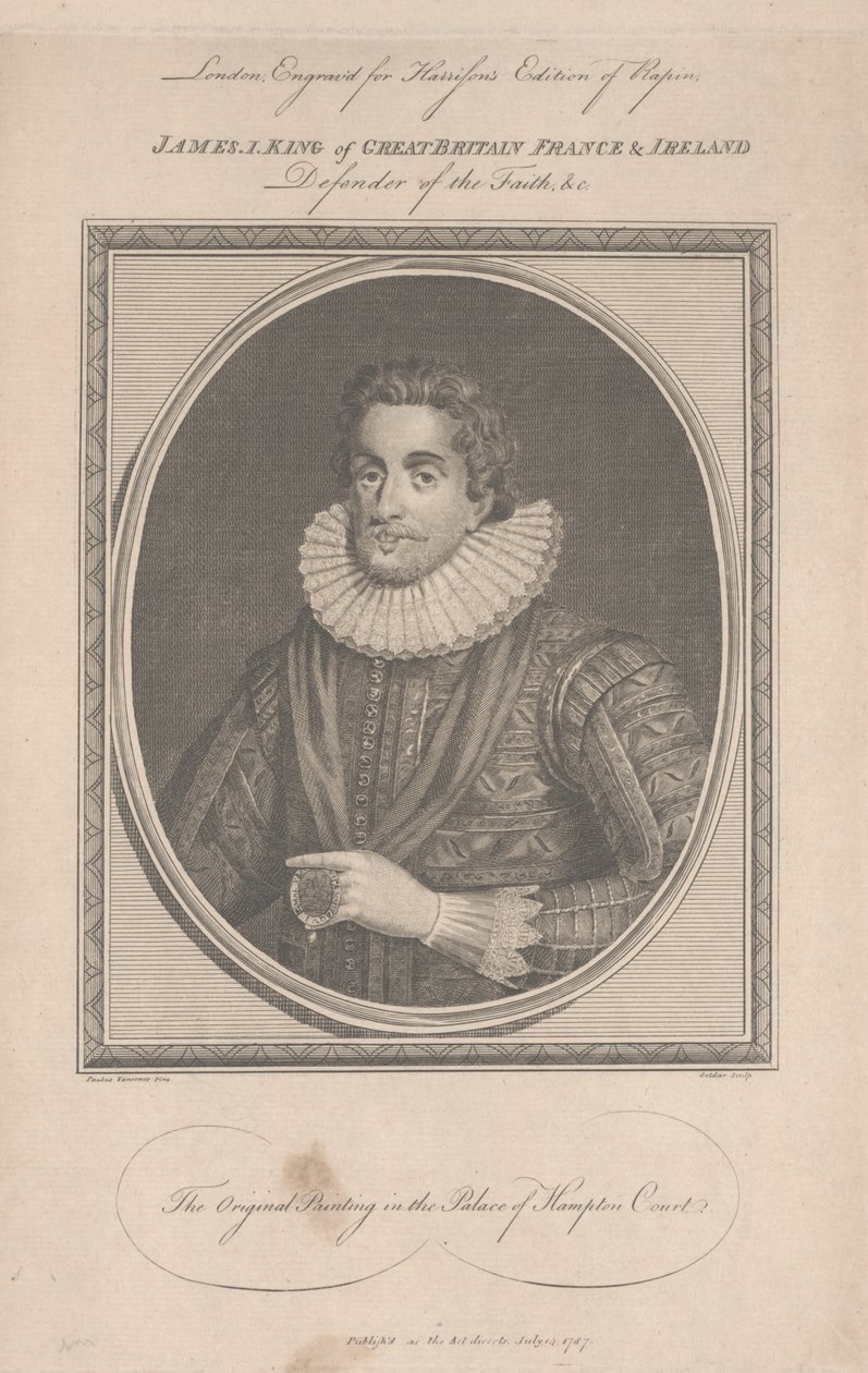 James I, 1787 door Paul van Somer