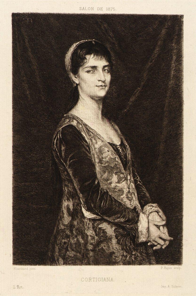 Cortigiana door Paul Adolphe Rajon