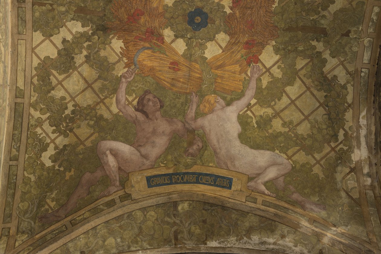 Decoraties voor het peristyle gewelf in het Petit Palais, tussen 1909 en 1910 door Paul Albert Baudouin
