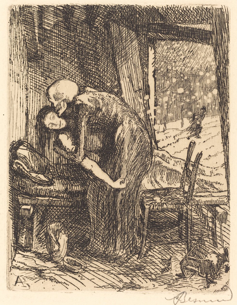 Liefdadig door Paul Albert Besnard