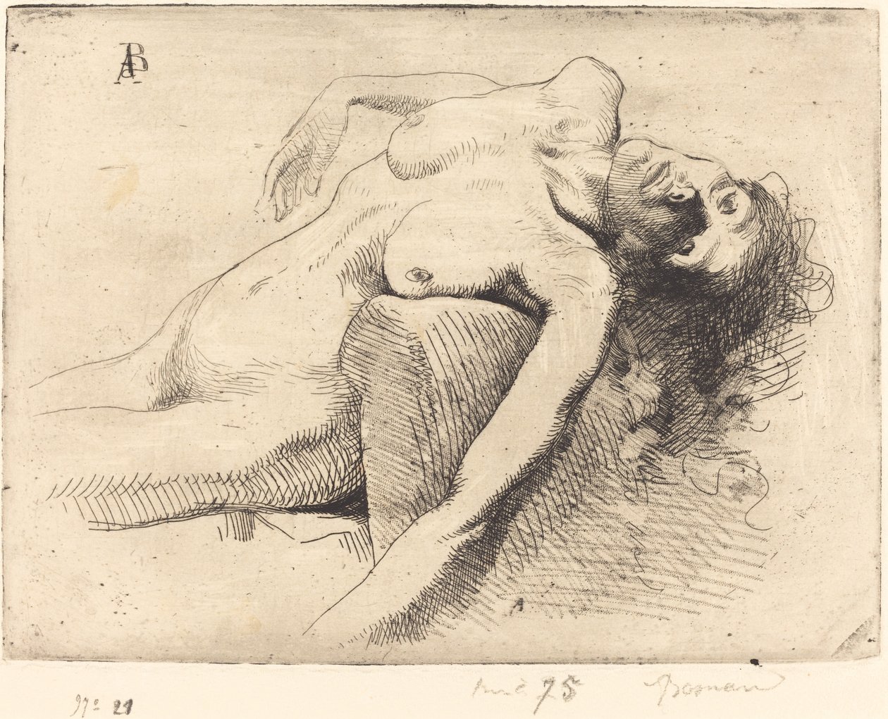 Stervende vrouw door Paul Albert Besnard