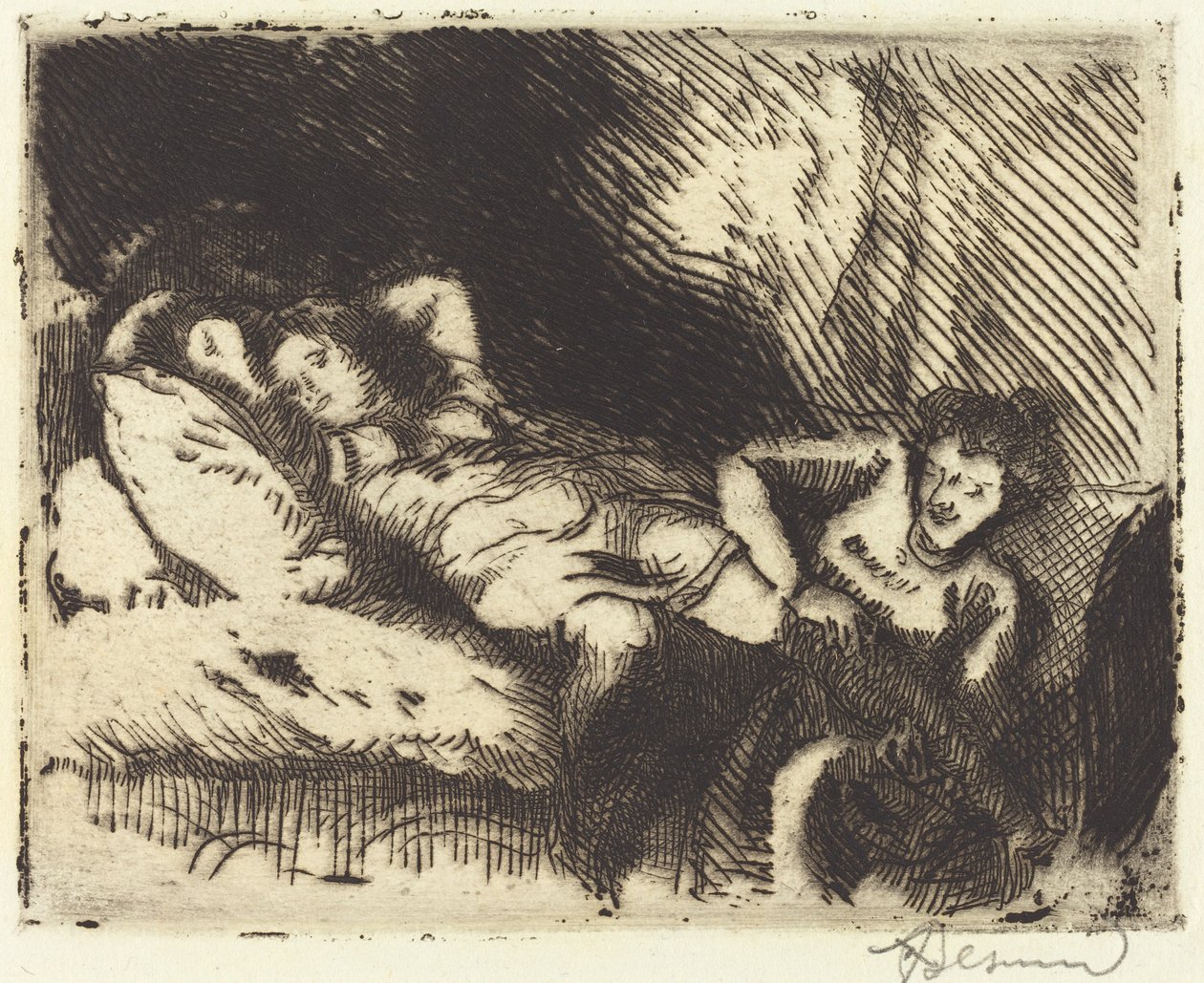 Naar bed gaan, 1913 door Paul Albert Besnard
