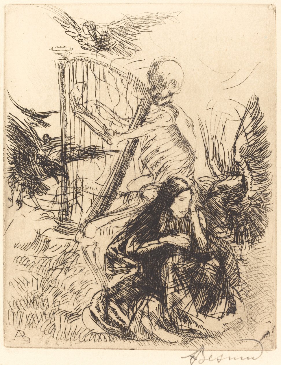 Muzikant door Paul Albert Besnard