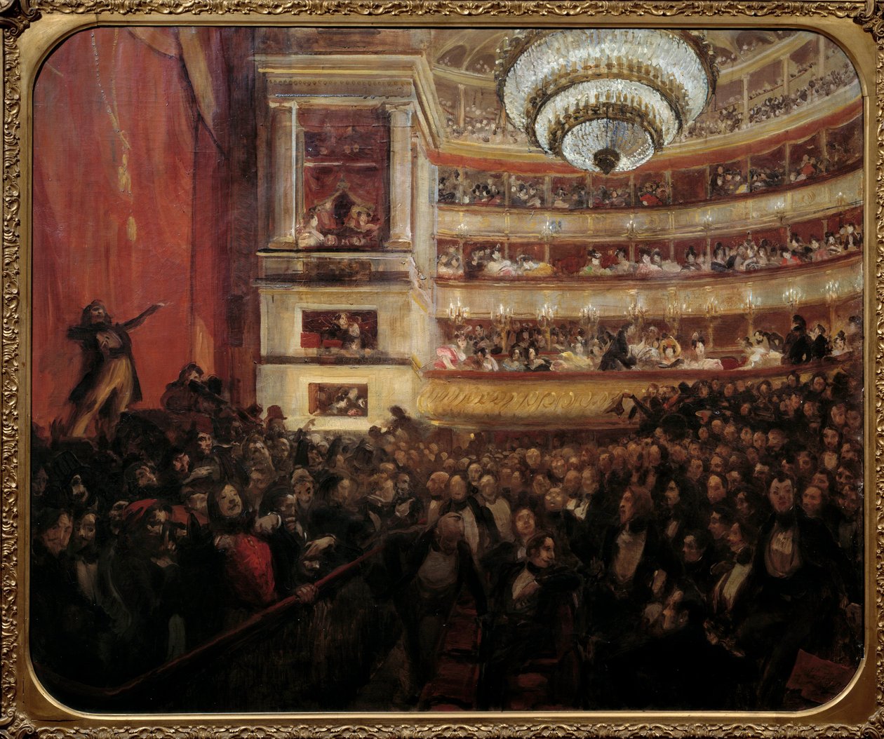 De première van Hernani door Paul Albert Besnard