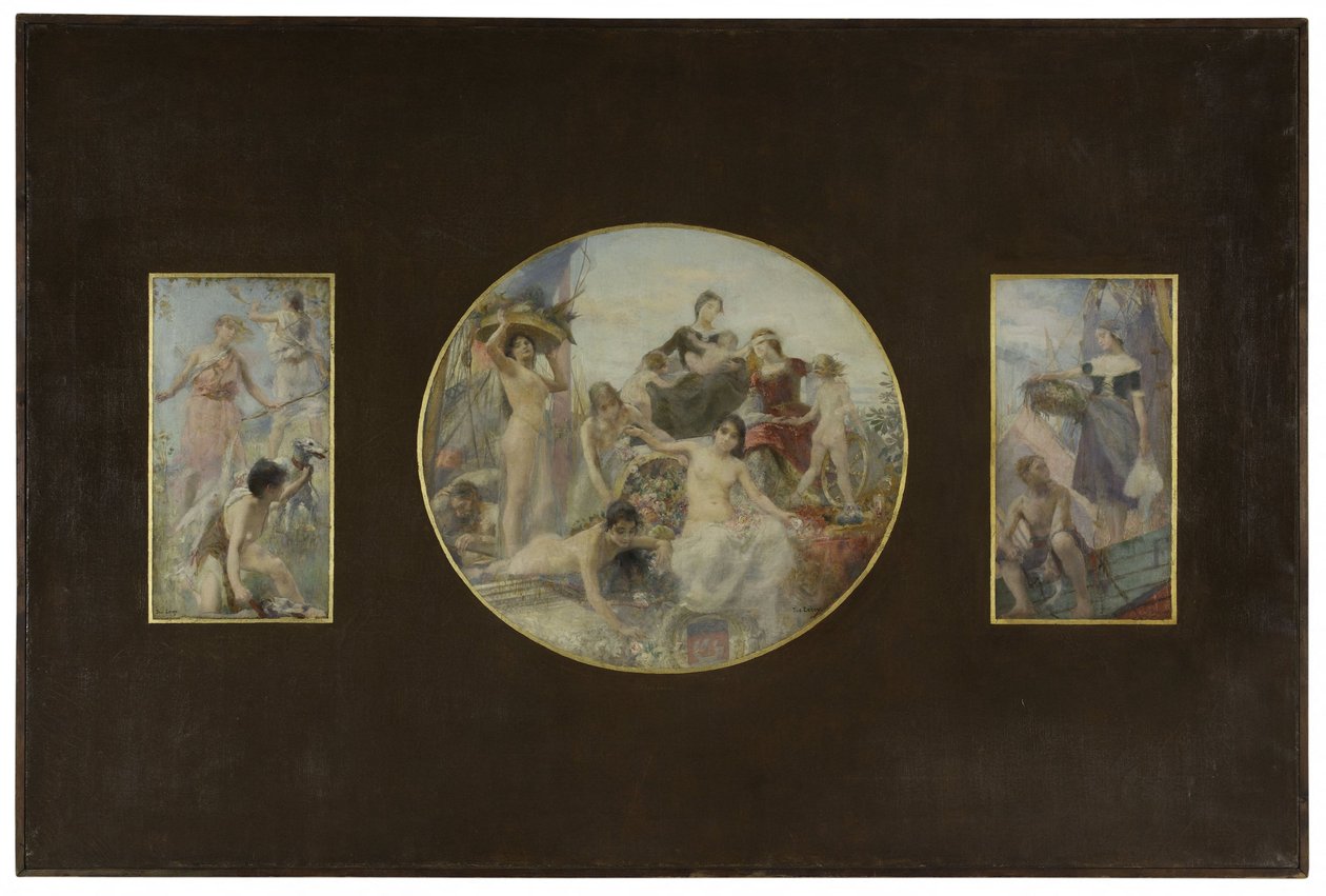 Schets voor de eetkamer van het Hôtel de Ville de Paris: La Chasse. L