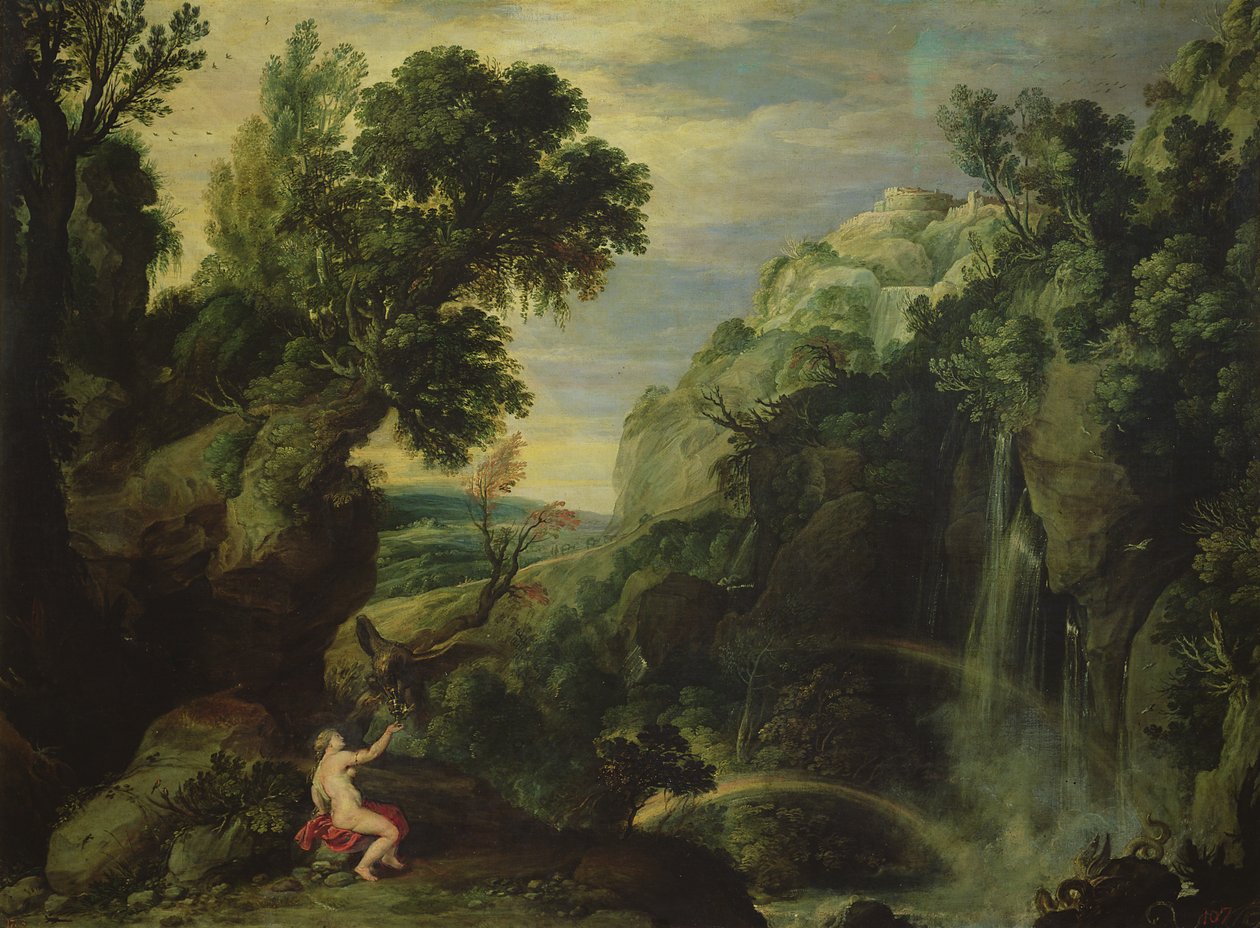 Hebe en de adelaar van Jupiter door Paul Bril