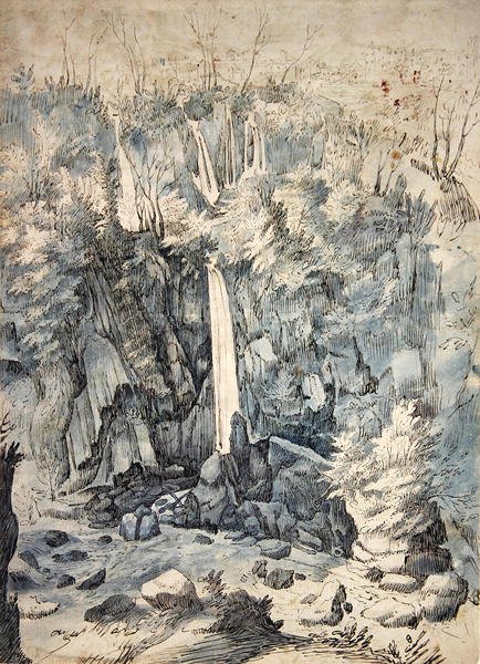 Waterval bij Tivoli door Paul Brill or Bril