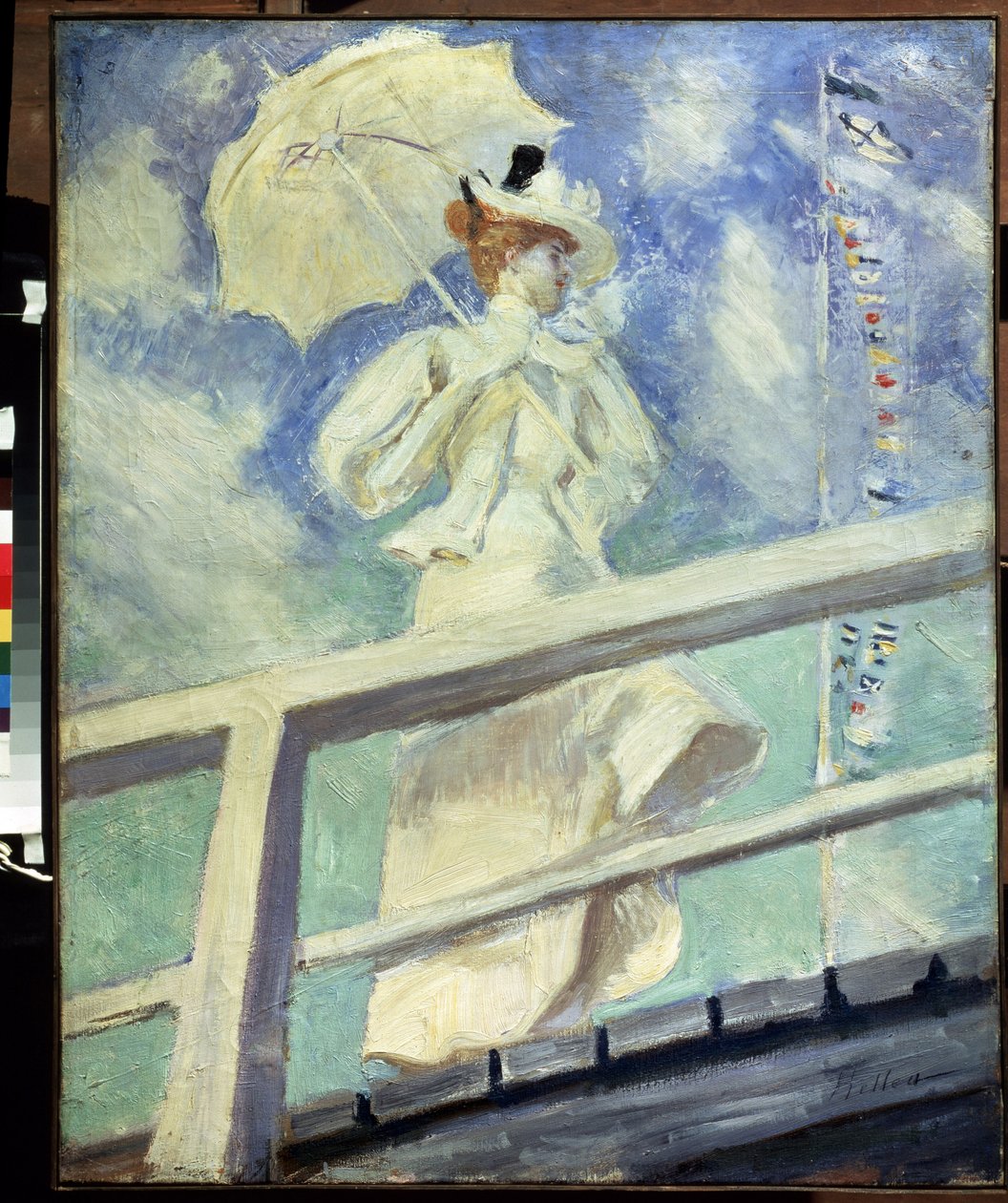 Vrouw in het wit door Paul Cesar Helleu
