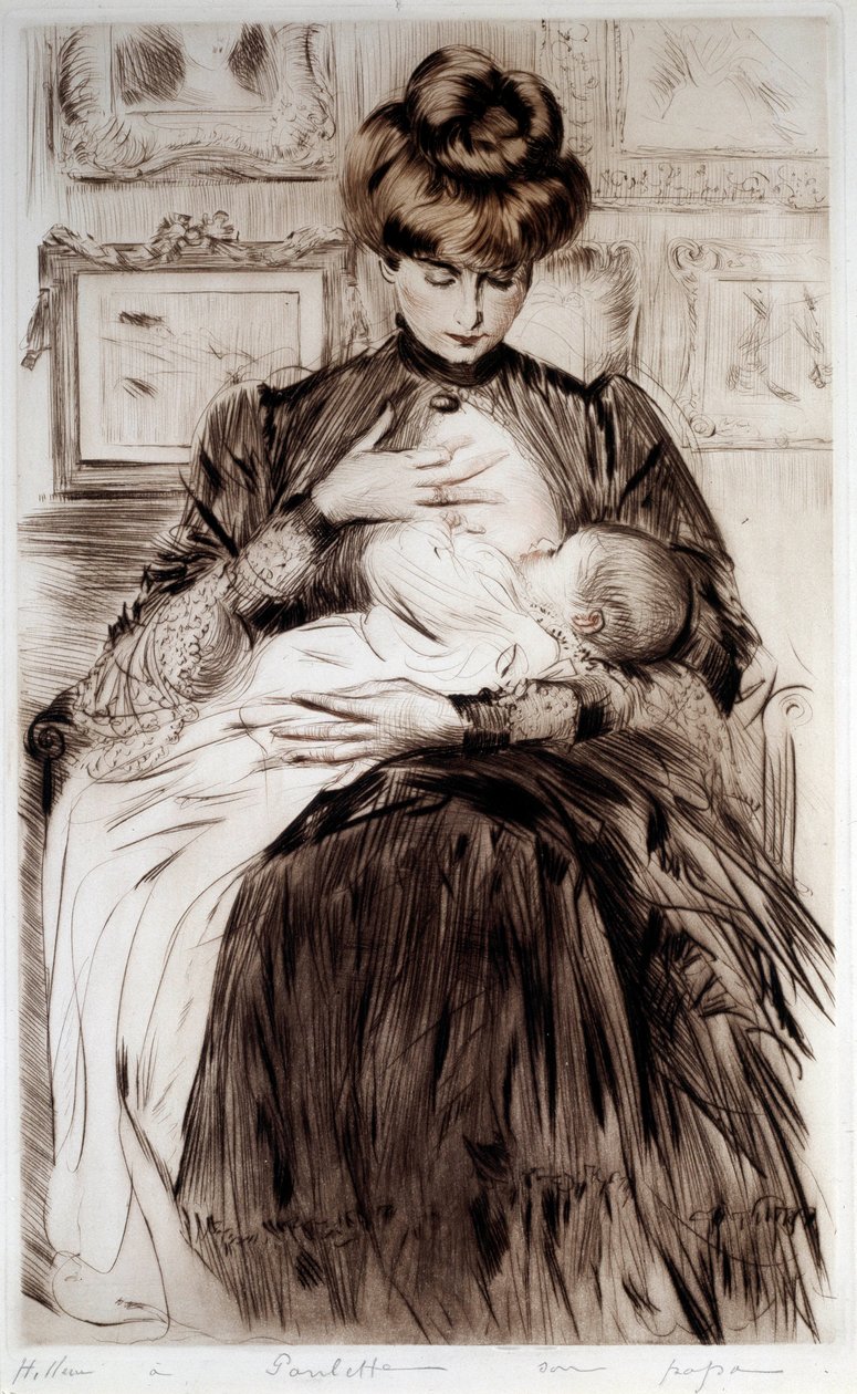 Moederschap door Paul Cesar Helleu