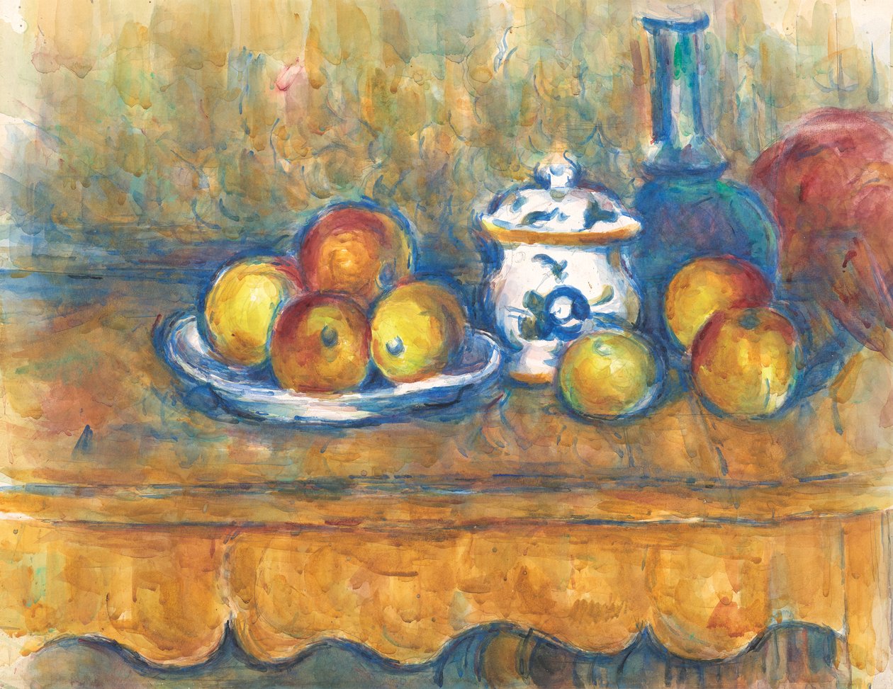 Appels, kan en suikerpot door Paul Cezanne
