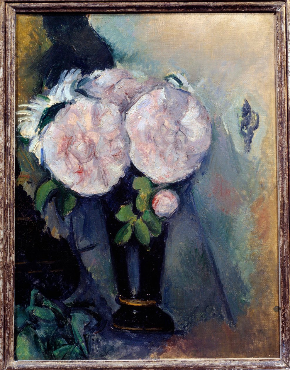 Bloemen in een blauwe vaas Schilderij door Paul Cézanne (1839-1906) 19e eeuw Parijs, Musée de l